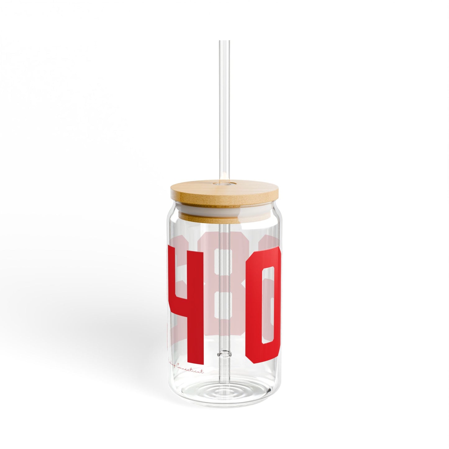 06824 Fairfield Connecticut Zip Code Sipper Glass, 16oz