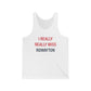 I Really Really Miss Rowayton Unisex Jersey Tank Top