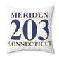 Meriden 203 Connecticut Polyester Square Pillow