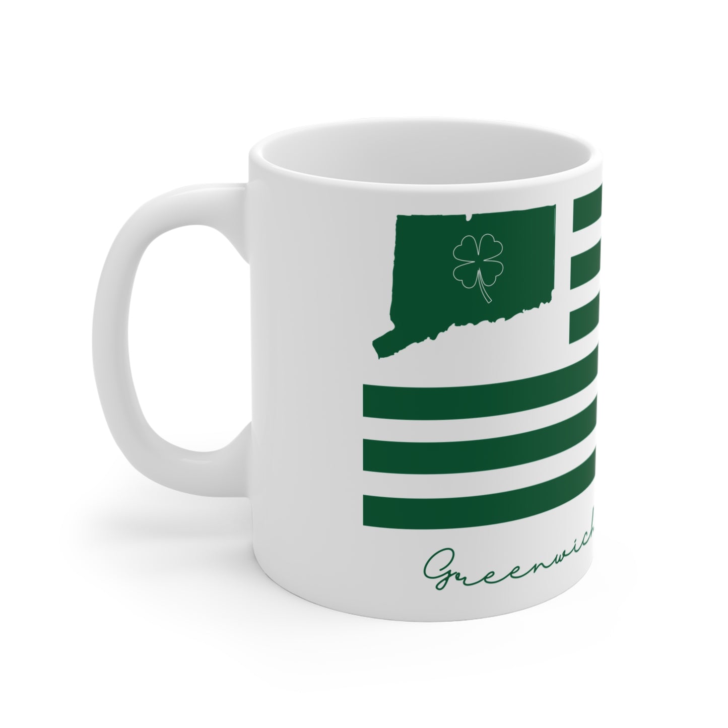Greenwich Connecticut St Patrick's Day Flag Mug 11oz