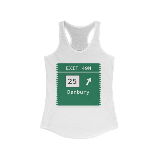 Vintage Merritt Parkway Exit 49N Sign Women's Ideal Racerback Tank Top