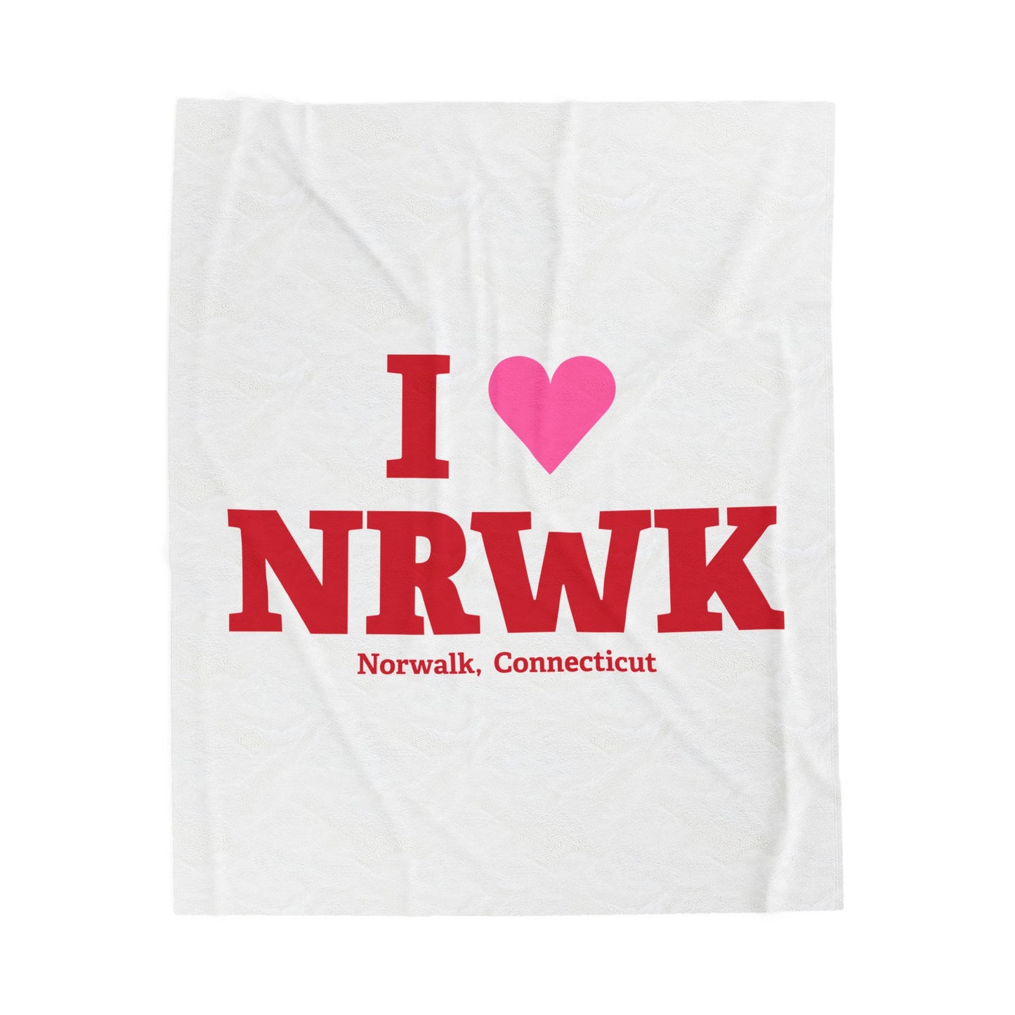 I Heart NRWK Velveteen Plush Blanket
