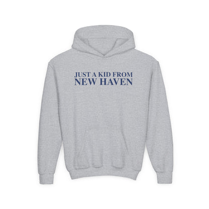 Just a kid from New Haven Youth Heavy Blend Hooded Sweatshirt