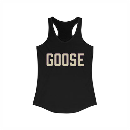 Goose Zip Code - Cream & Purple Women's Ideal Racerback Tank Top