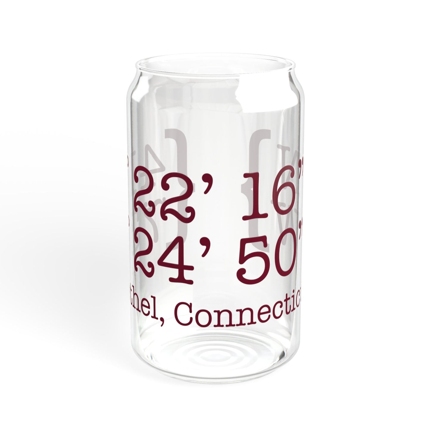 Bethel Coordinates Sipper Glass, 16oz