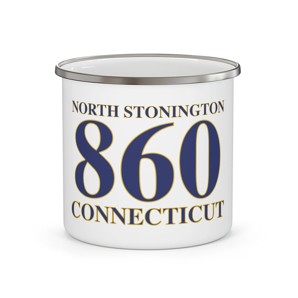 North Stonington 860 Connecticut Enamel Camping Mug
