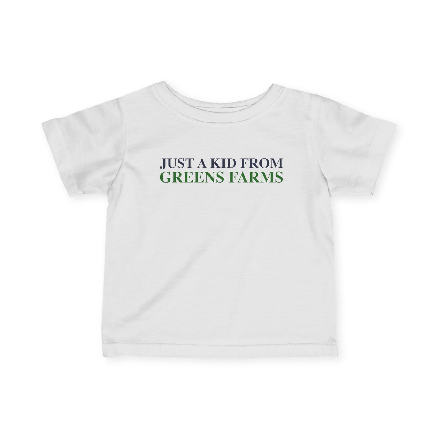 Just a kid from Greens Farms Infant Fine Jersey T-Shirt