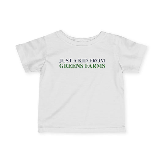 Just a kid from Greens Farms Infant Fine Jersey T-Shirt