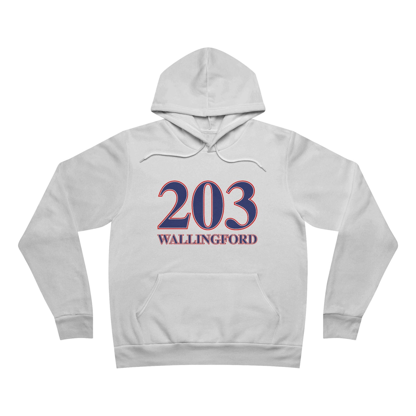 203 Wallingford Red, White & Blue Unisex Sponge Fleece Pullover Hoodie