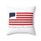 Old Saybrook Connecticut Flag Spun Polyester Square Pillow