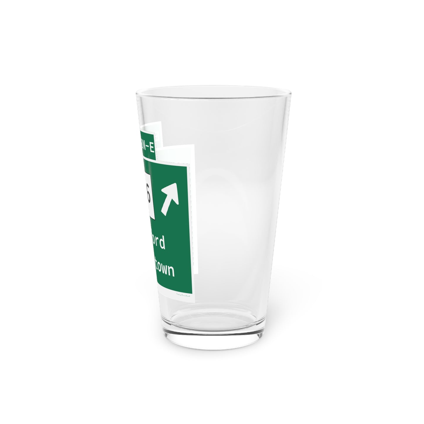 Vintage WCP Exit 68-NE Sign Pint Glass, 16oz