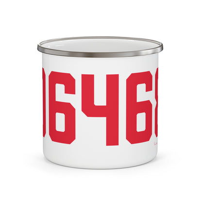 06468 Monroe Connecticut Zip Code Enamel Camping Mug