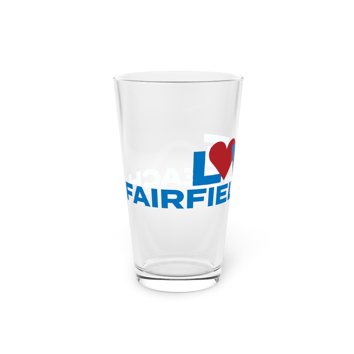Love Fairfield Beach Pint Glass, 16oz