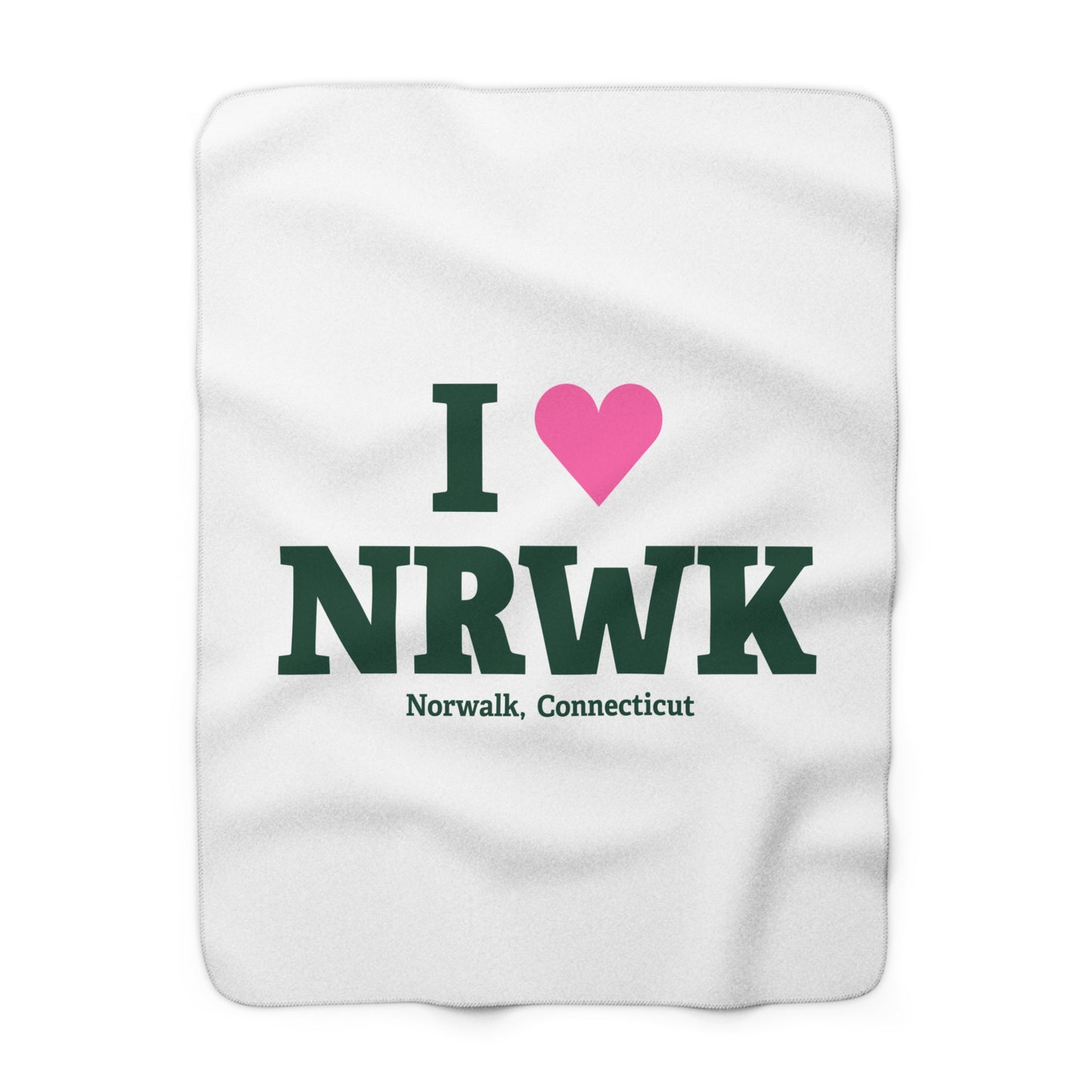 I Heart NRWK Sherpa Fleece Blanket