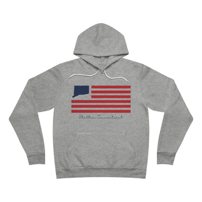 Shelton Connecticut Flag Unisex Sponge Fleece Pullover Hoodie