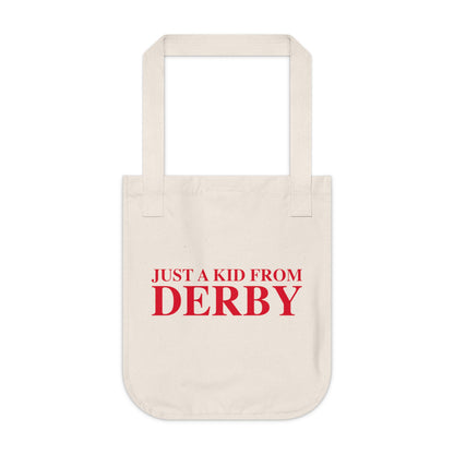 Just a kid from Derby Organic Canvas Tote Bag