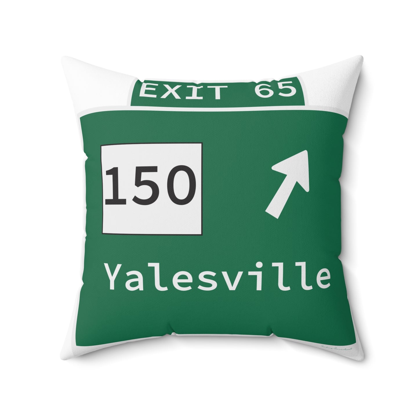 Vintage WCP Exit 65 Sign Spun Polyester Square Pillow