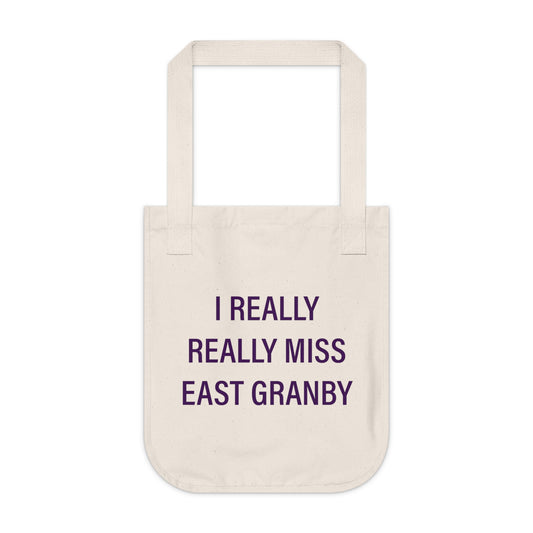 I Really Really Miss East Granby Organic Canvas Tote Bag