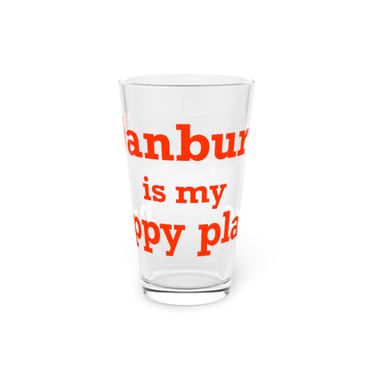 Danbury Is My Happy Place Pint Glass, 16oz