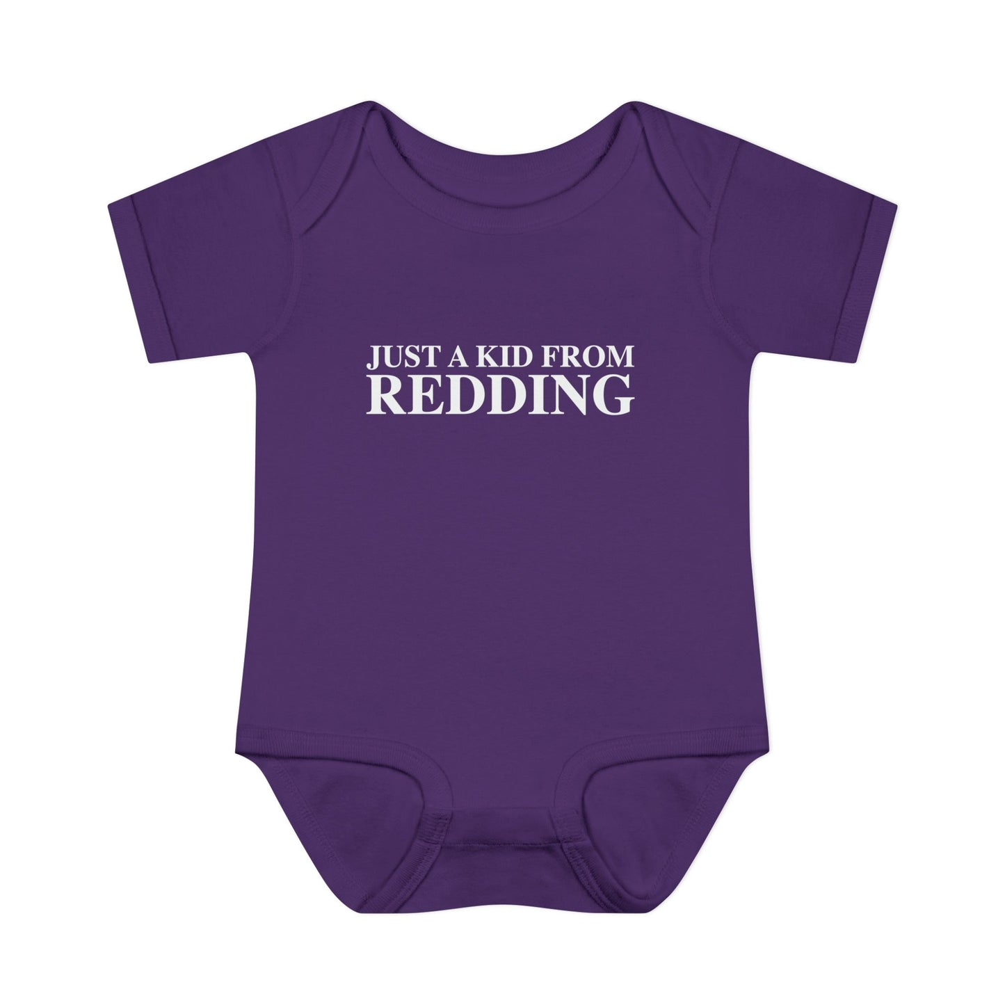 Just a kid from Redding Infant Baby Rib Bodysuit