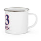 203 Meriden Red White & Blue Enamel Camping Mug