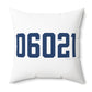 06021 Colebrook Connecticut Zip Code Polyester Square Pillow