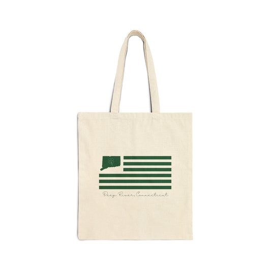 Deep River Connecticut St. Patrick’s Day Flag Cotton Canvas Tote Bag