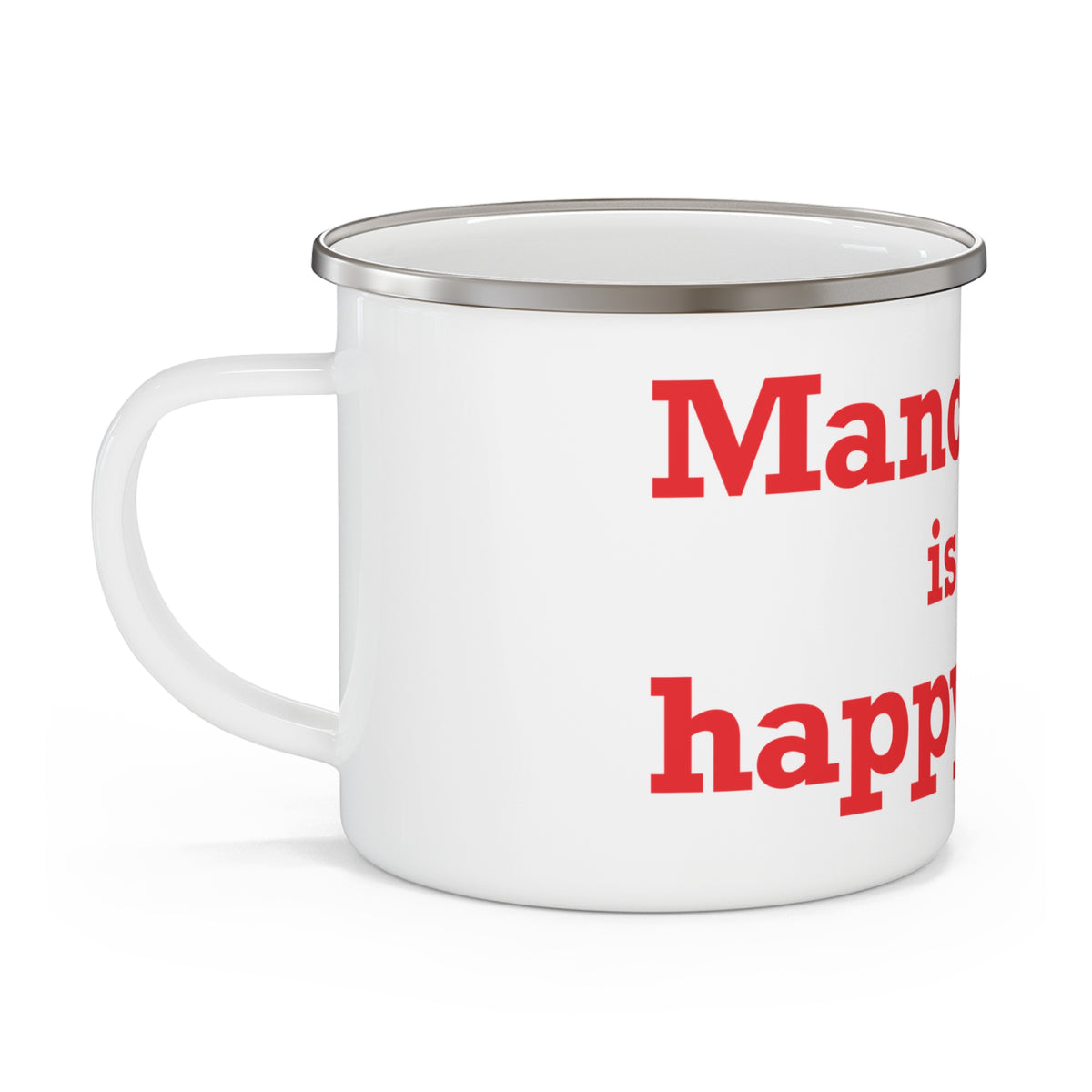 Manchester is My Happy Place Enamel Camping Mug