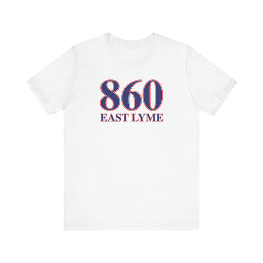 860 East Lyme Red White & Blue Unisex Jersey Short Sleeve T-Shirt