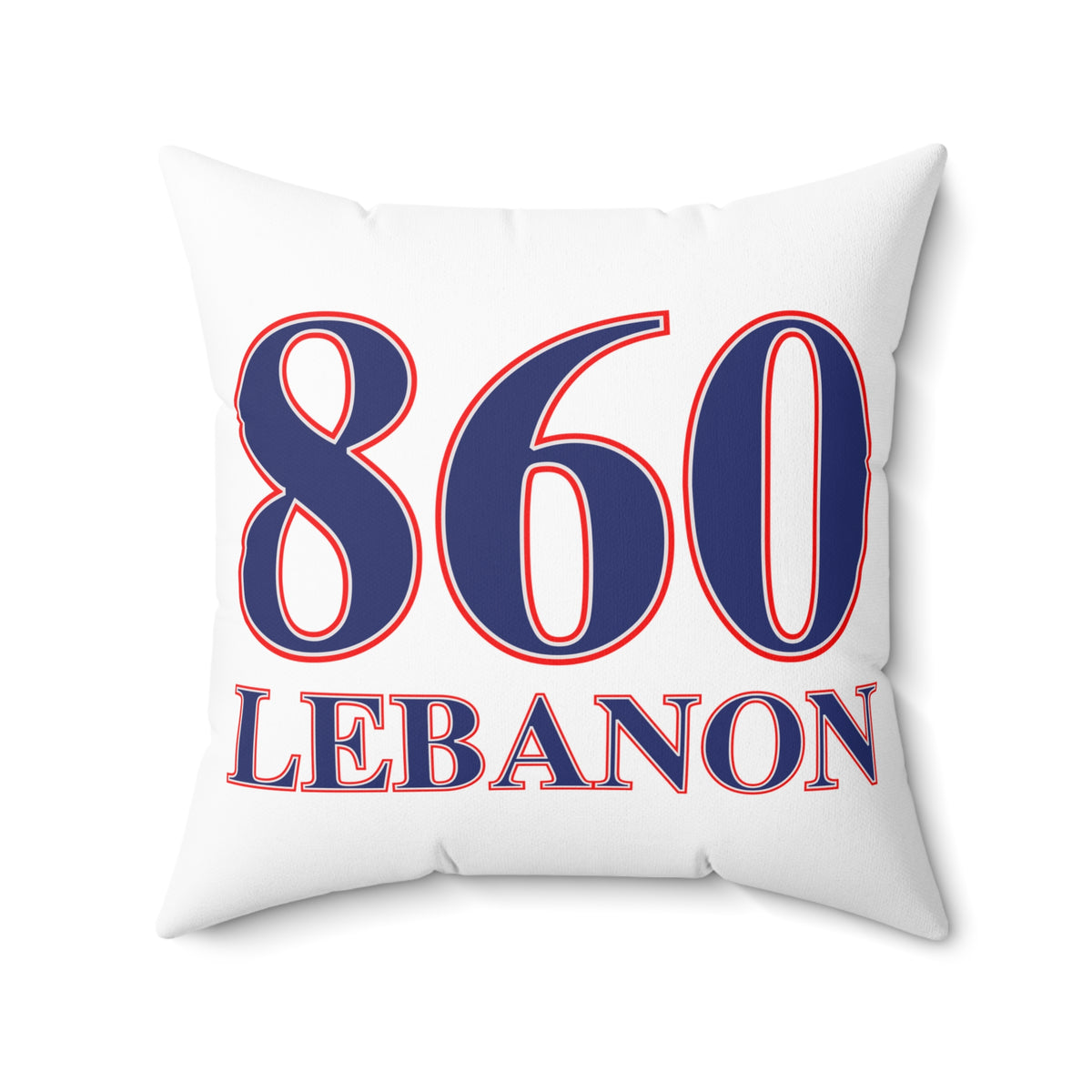 860 Lebanon Red, White & Blue Spun Polyester Square Pillow