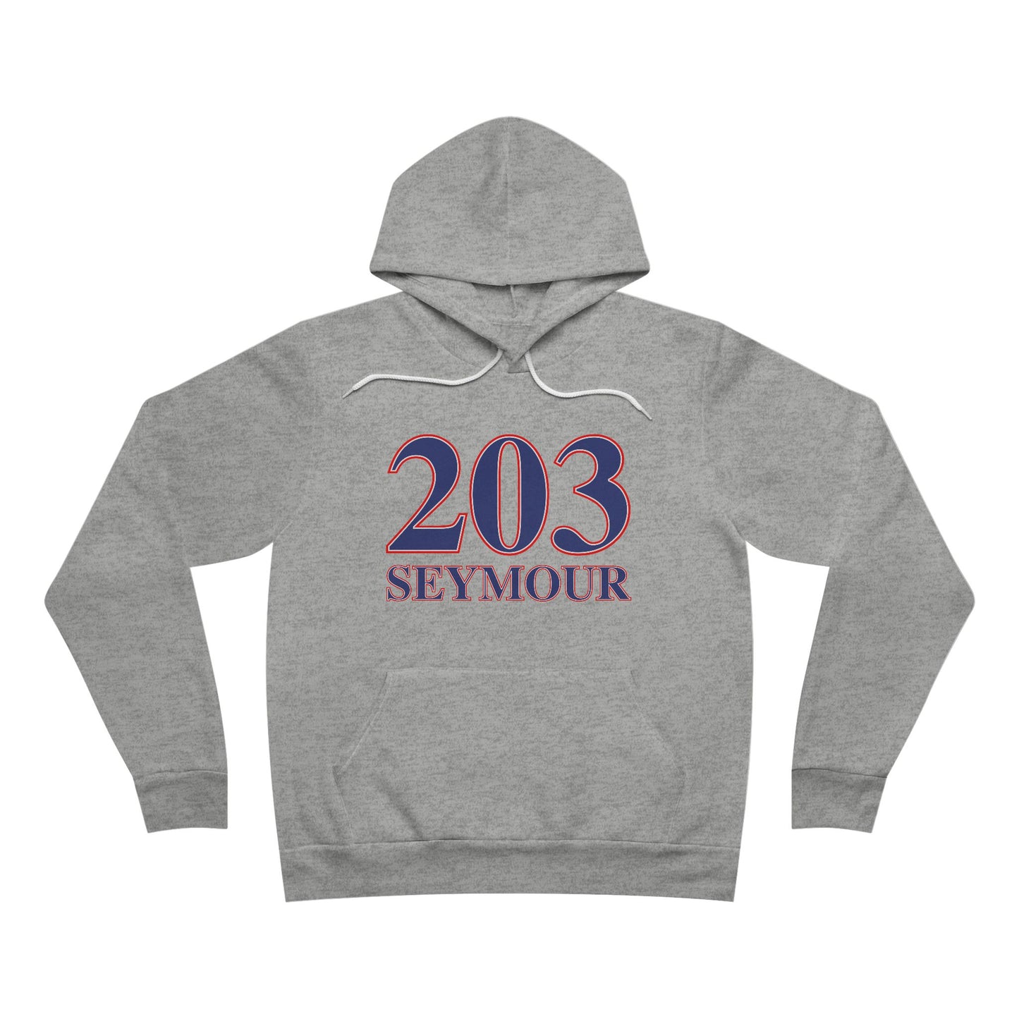 203 Seymour Red White & Blue Unisex Sponge Fleece Pullover Hoodie