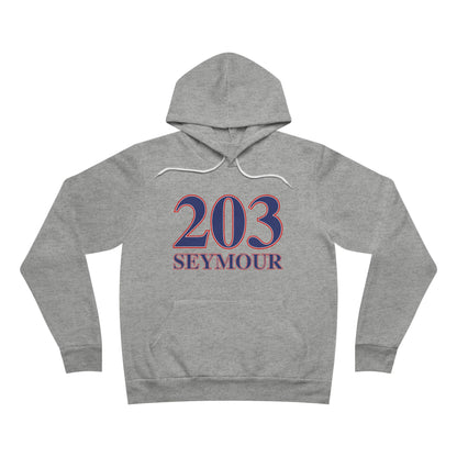 203 Seymour Red White & Blue Unisex Sponge Fleece Pullover Hoodie