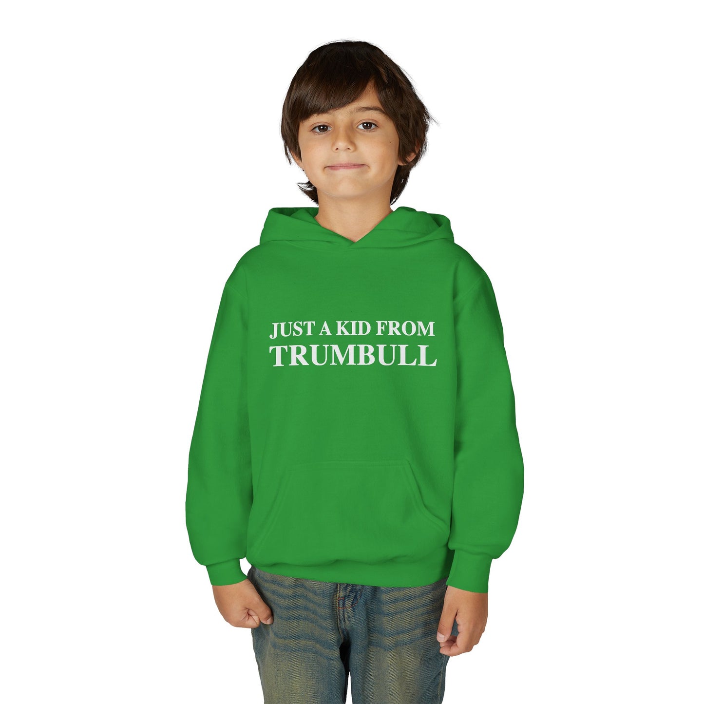 Just a kid from Trumbull  Youth Heavy Blend Hooded Sweatshirt