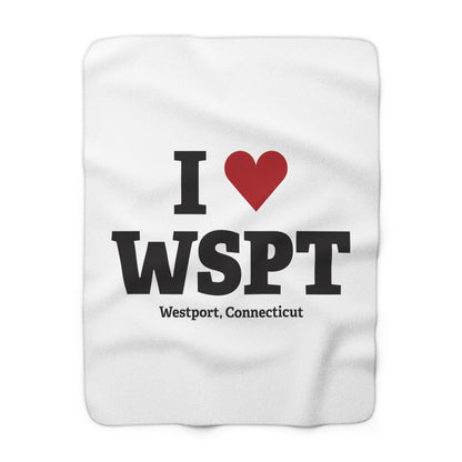 I Heart WSPT Sherpa Fleece Blanket