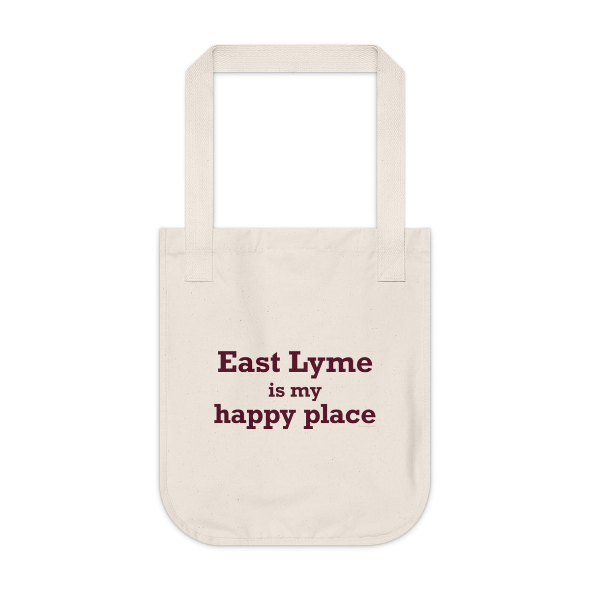 East Lyme is My Happy Place Organic Canvas Tote Bag