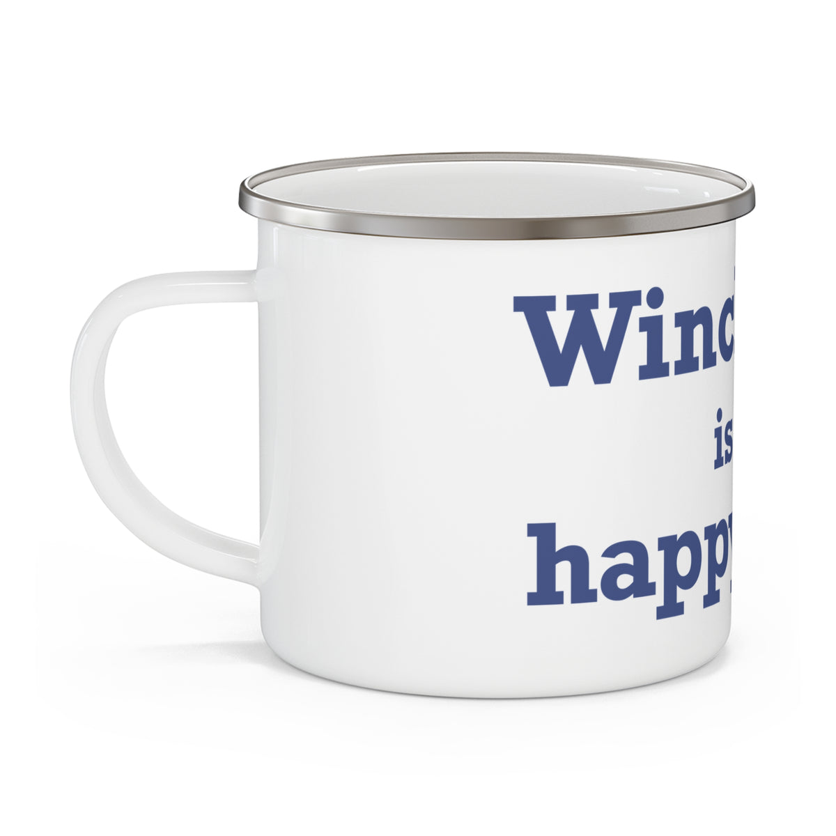 Winchester is My Happy Place Enamel Camping Mug