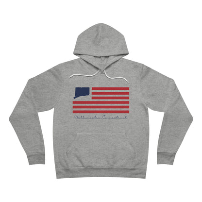 Willimantic Connecticut Flag Unisex Sponge Fleece Pullover Hoodie