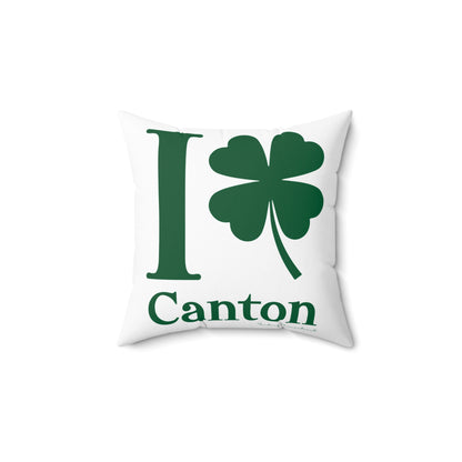 I Clover Canton Spun Polyester Square Pillow