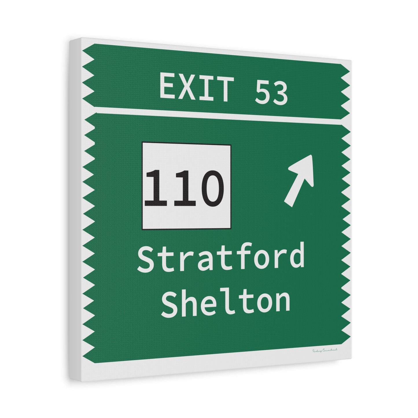 Vintage Merritt Parkway Exit 53 Sign Matte Canvas, Stretched, 1.25"