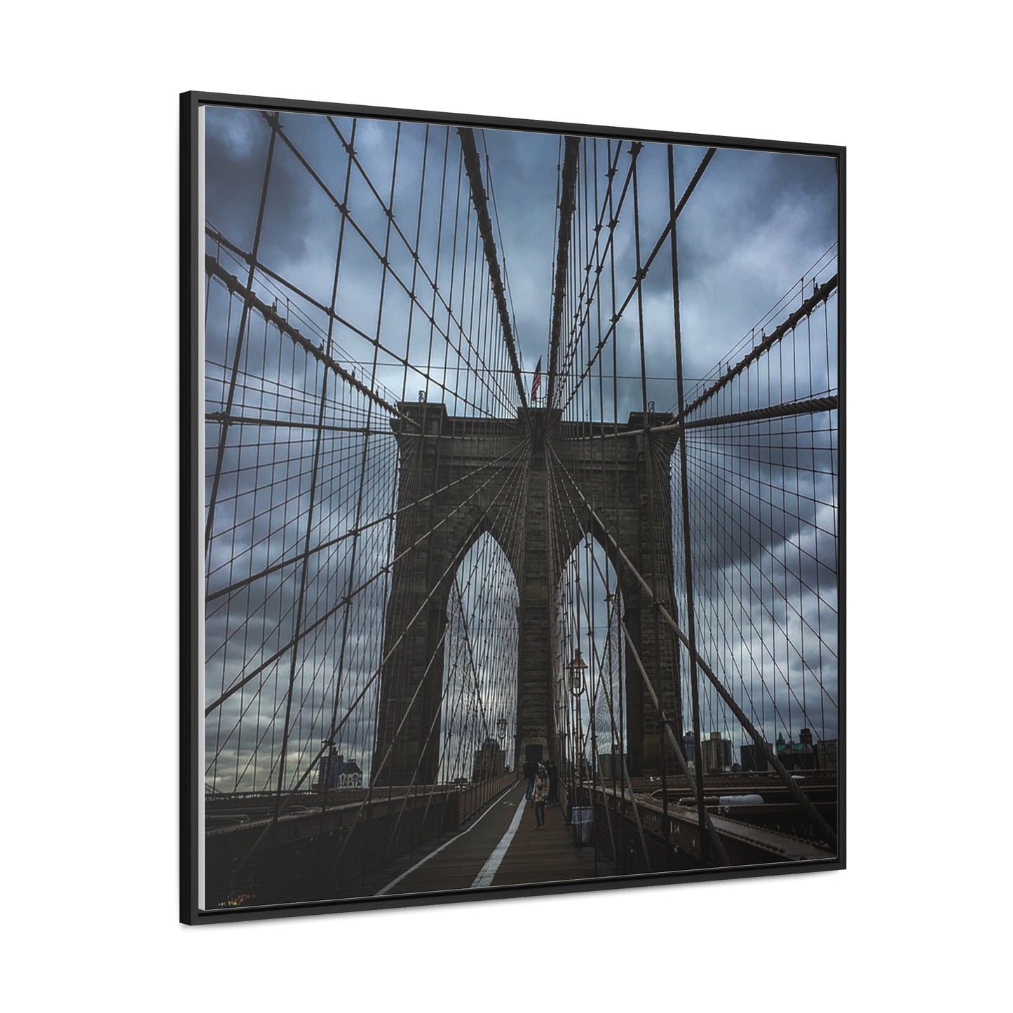 In the middle of the bridge Gallery Canvas Wraps, Square Frame