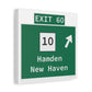 Vintage WCP Exit 60 Sign Matte Canvas, Stretched, 1.25"