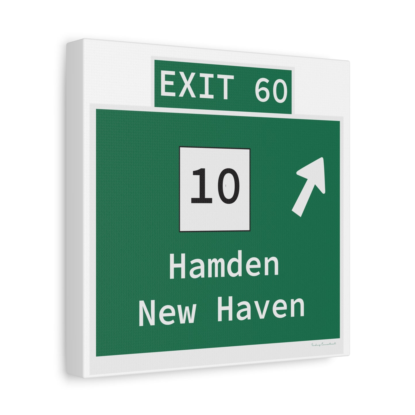 Vintage WCP Exit 60 Sign Matte Canvas, Stretched, 1.25"