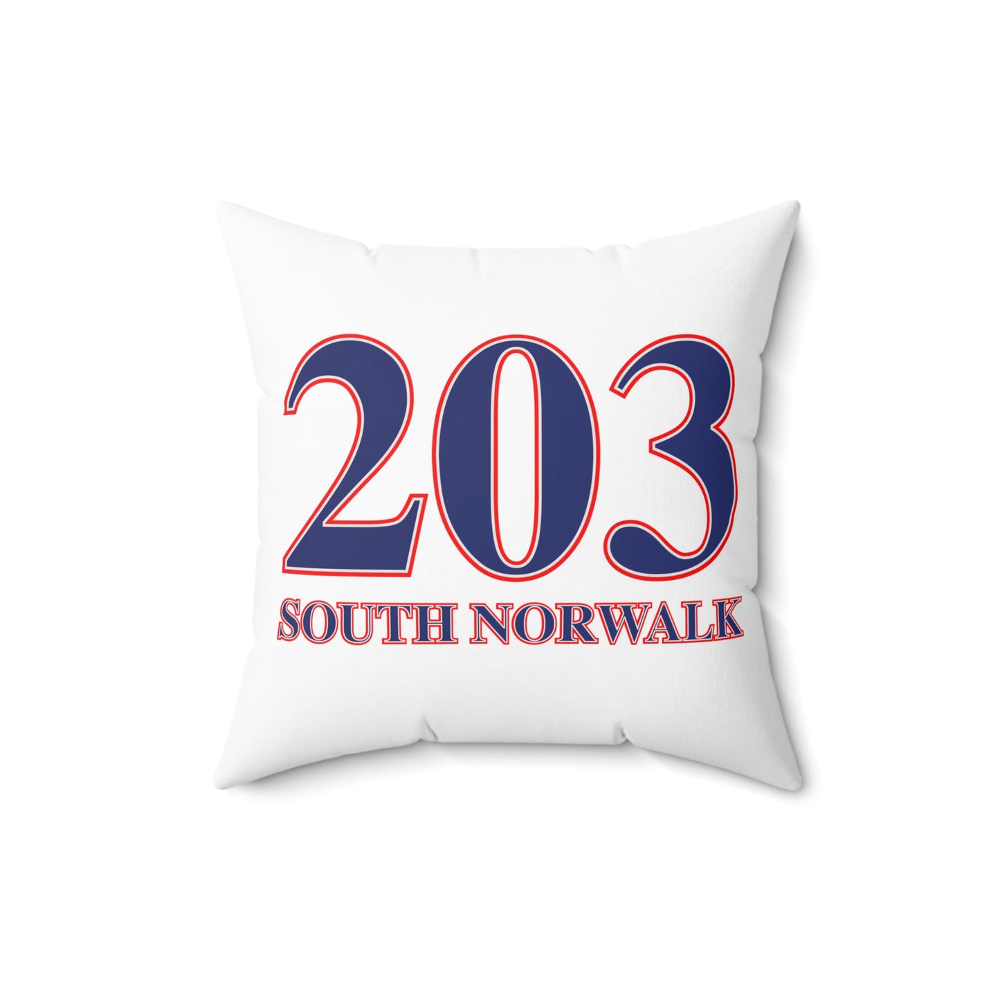 203 South Norwalk Red, White & Blue Spun Polyester Square Pillow