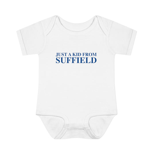 Just a kid from Suffield Infant Baby Rib Bodysuit