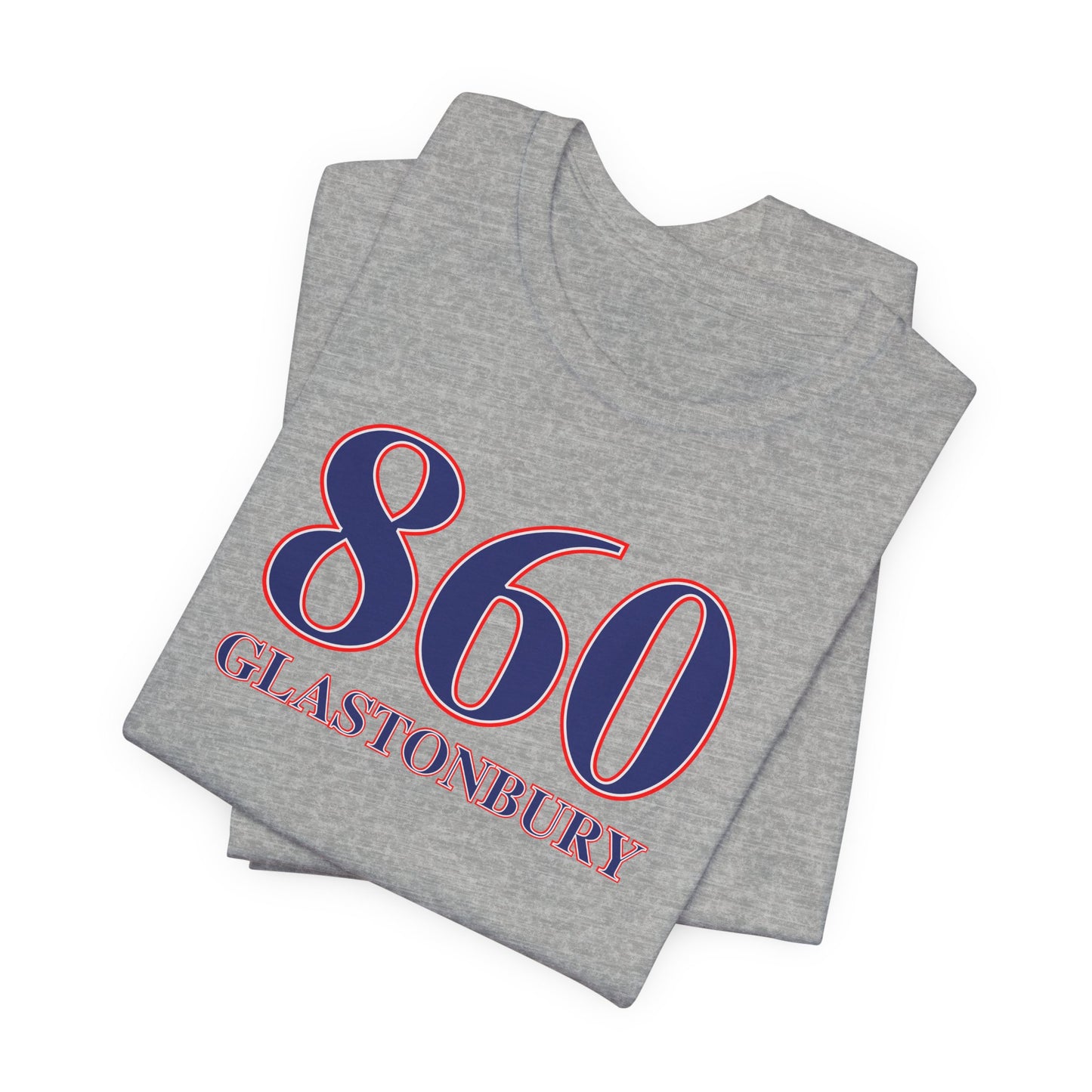 860 Glastonbury Red White & Blue Unisex Jersey Short Sleeve T-Shirt