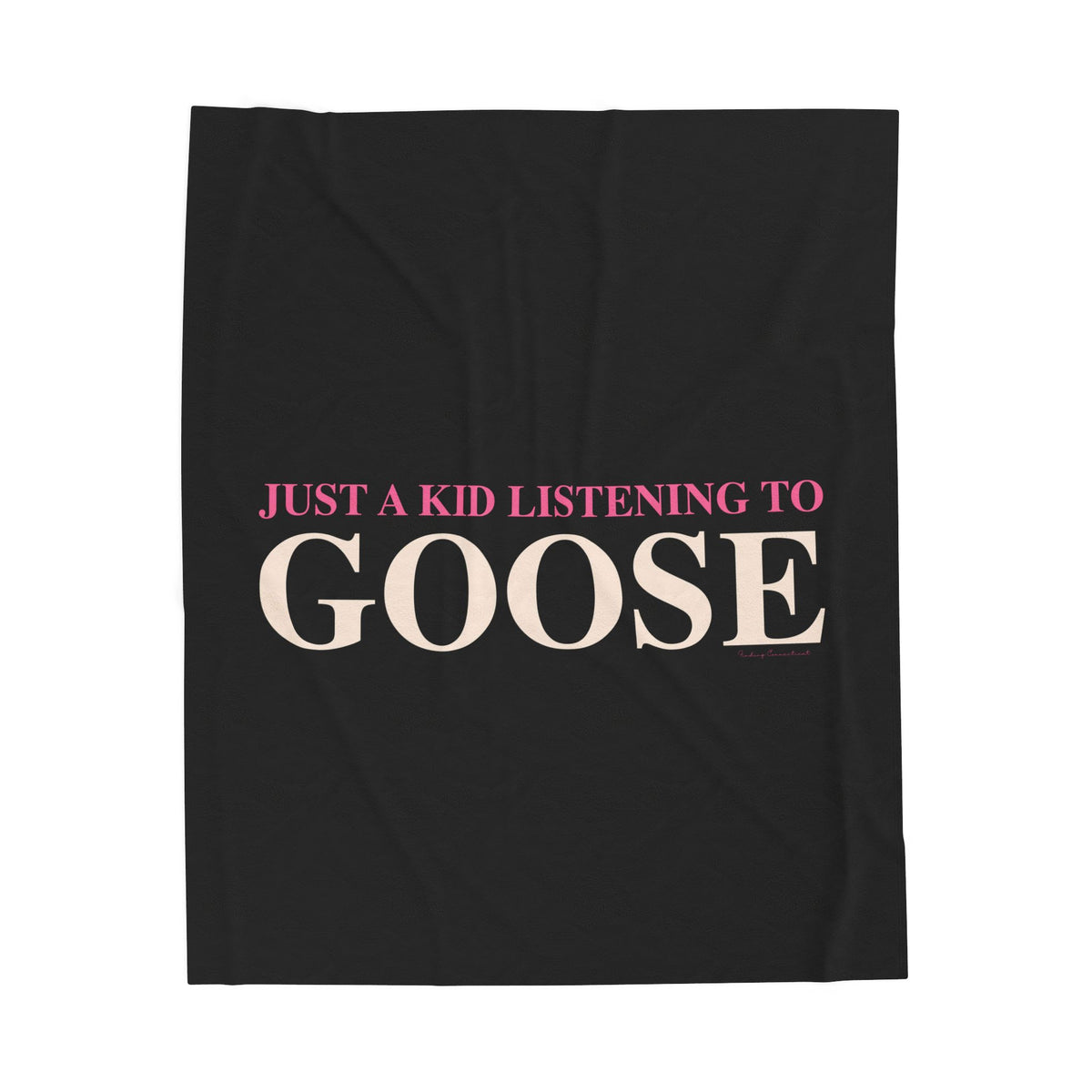 Copy of Just a kid listening to Goose  - Peach & Pink Velveteen Plush Blanket