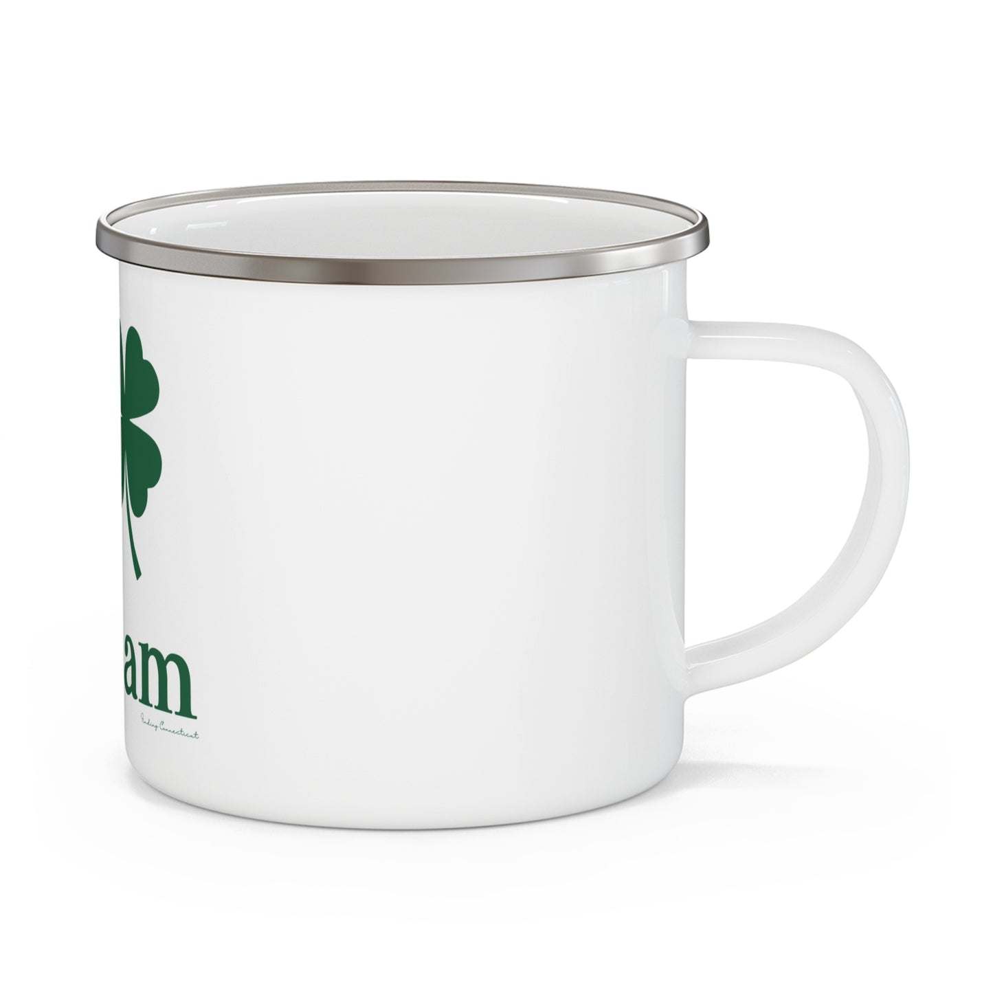 I Clover Durham Enamel Camping Mug