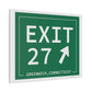Vintage Exit 29 Merritt Parkway Sign Matte Canvas, Stretched, 1.25"
