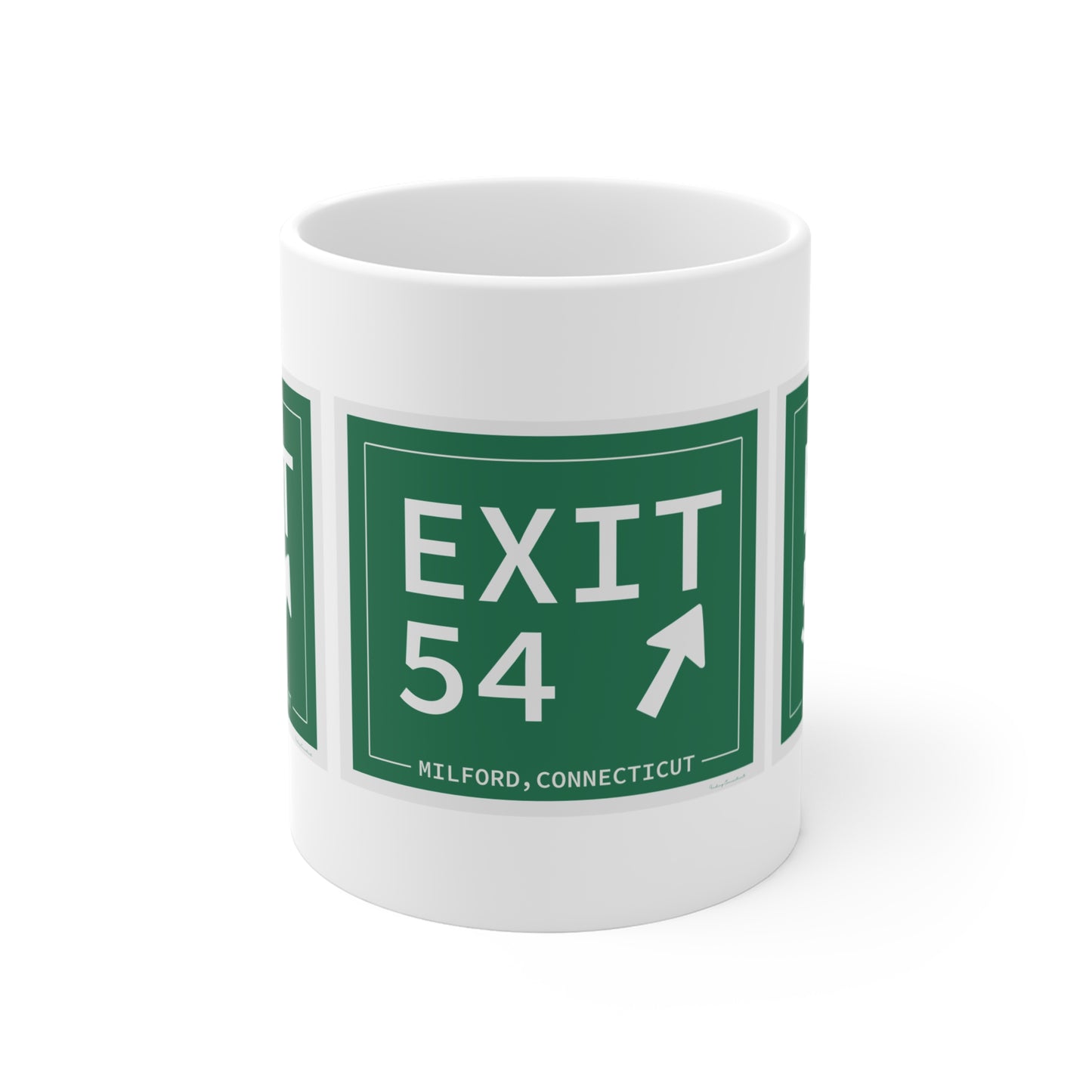 Vintage Exit 54 Merritt Parkway Sign Mug 11oz