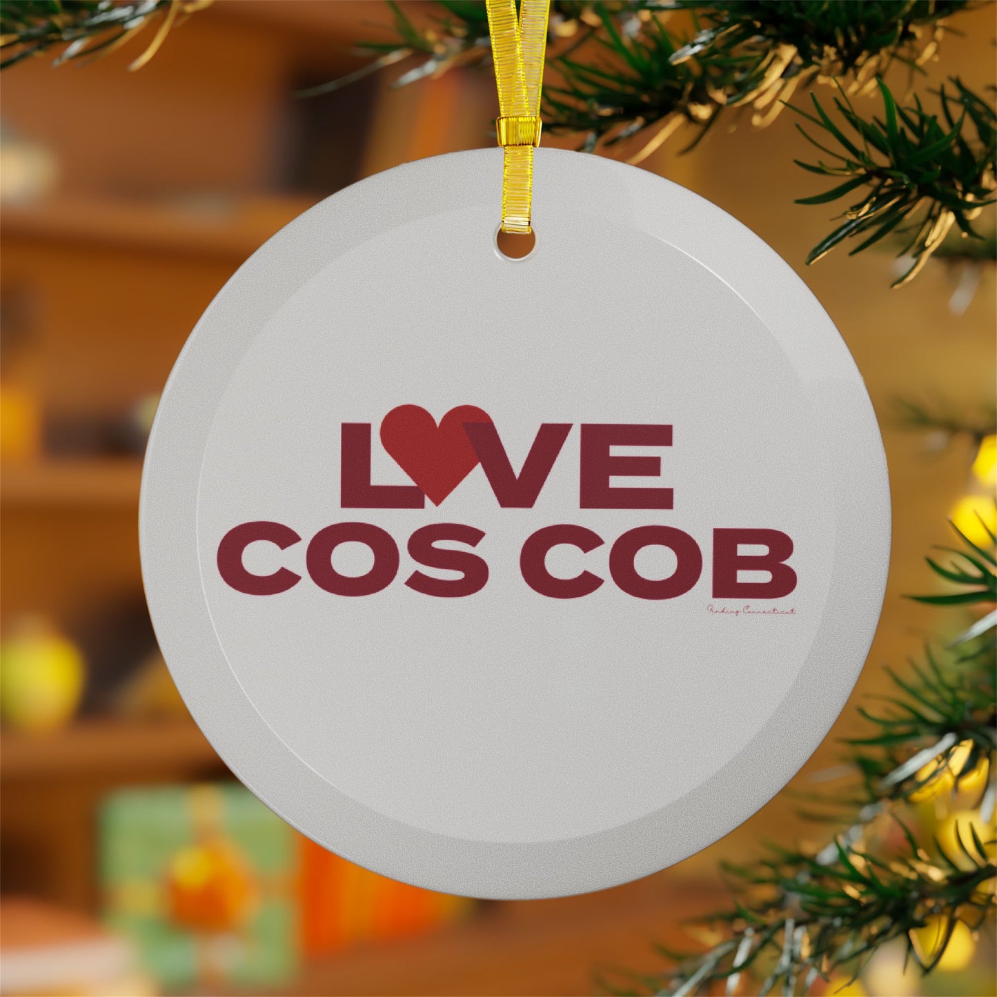 Love Cos Cob Glass Ornaments